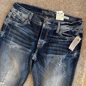 Miss Me Distressed Blue Boyfriend Jeans